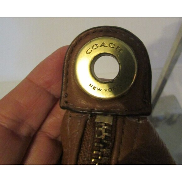 Coach New York Satchel Hadley Luxe Grain Large Tote Brown Pebbled Leather - Picture 5 of 10